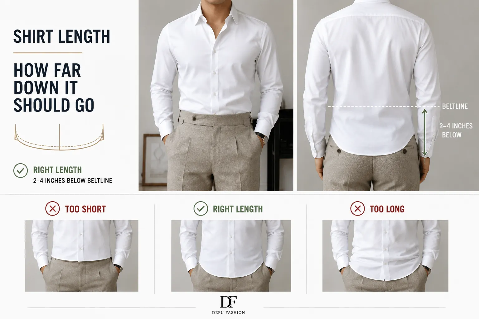dress shirt Body Length and Fit Guidelines dress shirt Body Length and Fit Guidelines