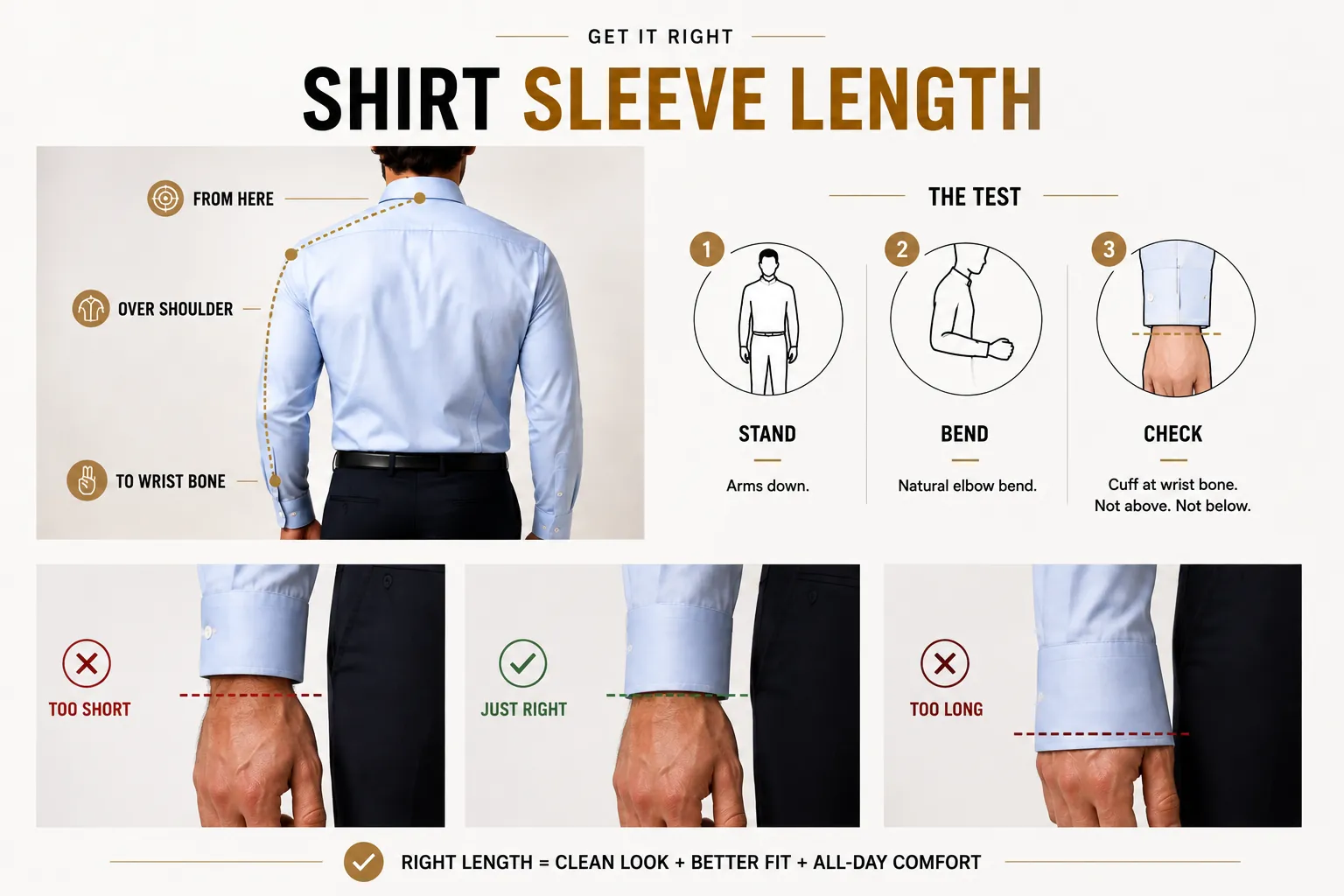 dress shirt sleeve length guide dress shirt sleeve length guide