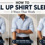 How to roll up shirt sleeves in three ways
