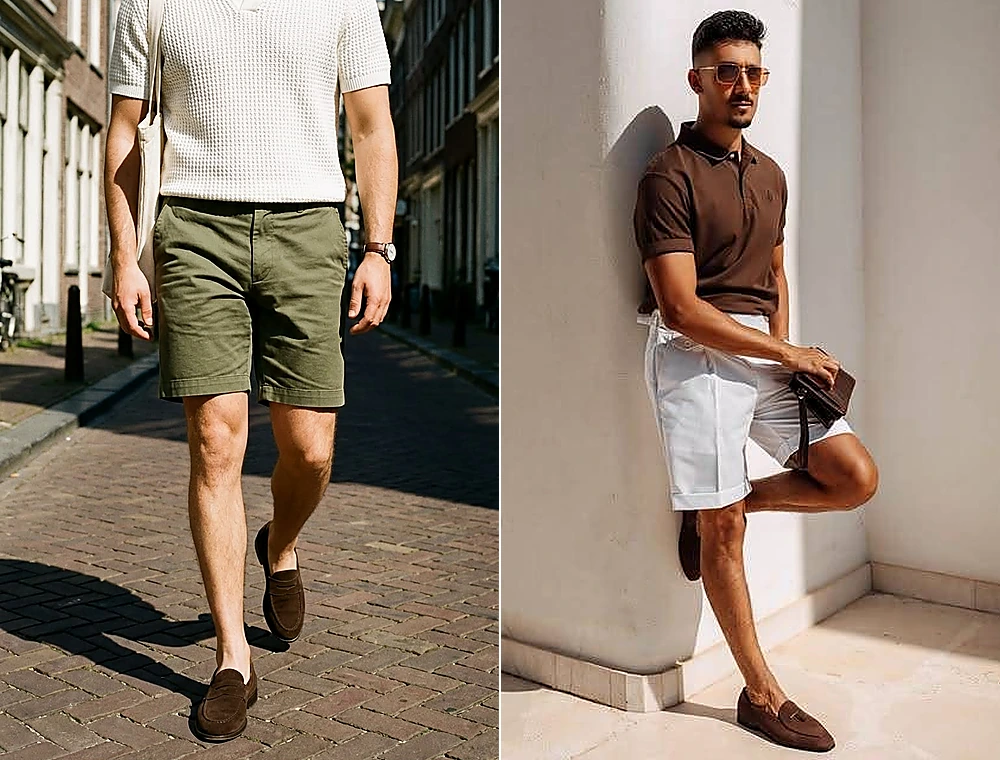 Knit Polo shirt with Shorts Outfits For Men Knit Polo shirt with Shorts Outfits For Men