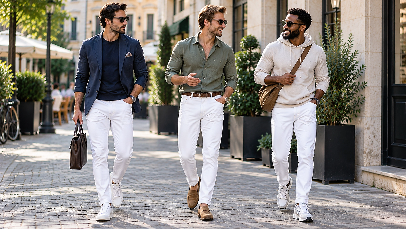 What to Wear With White Jeans for Men
