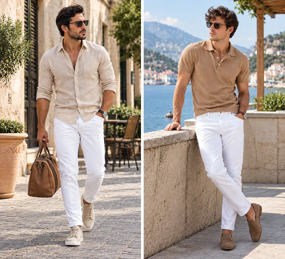 beige and tan with white jeans combination beige and tan with white jeans combination
