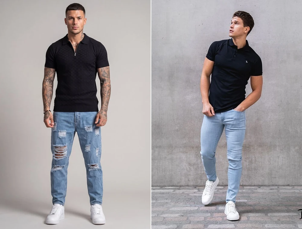 black polo shirt and jeans outfit for men black polo shirt and jeans outfit for men