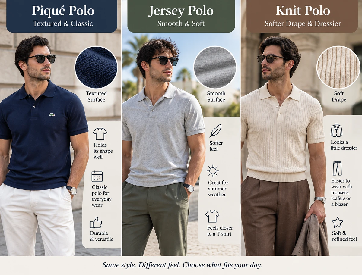 mens knit polo vs piqué polo vs jersey which is better mens knit polo vs piqué polo vs jersey which is better